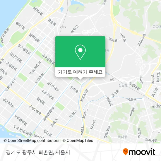 경기도  광주시 퇴촌면 지도