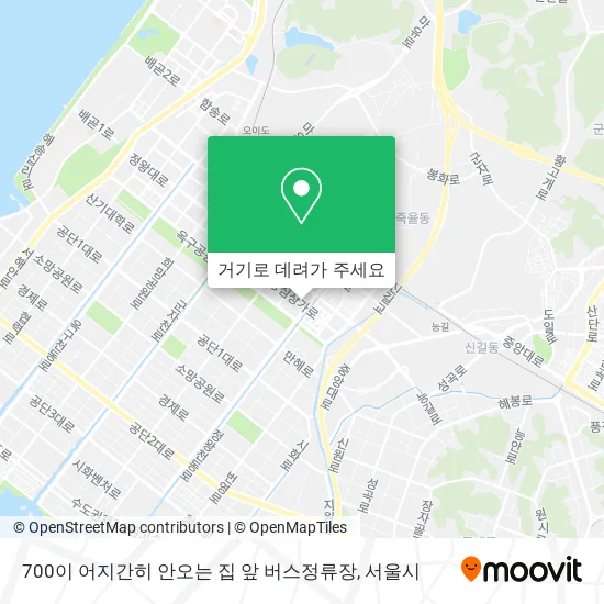 700이 어지간히 안오는 집 앞 버스정류장 지도