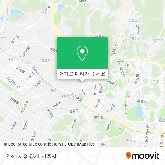 안산-시흥 경계 지도