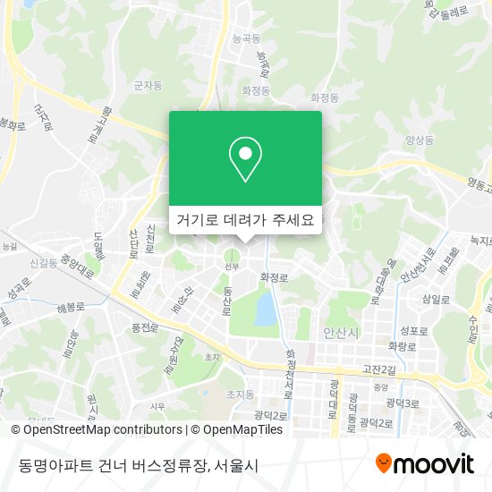 동명아파트 건너 버스정류장 지도