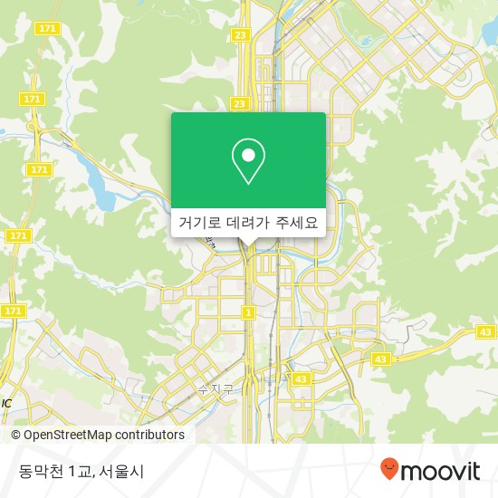 동막천 1교 지도
