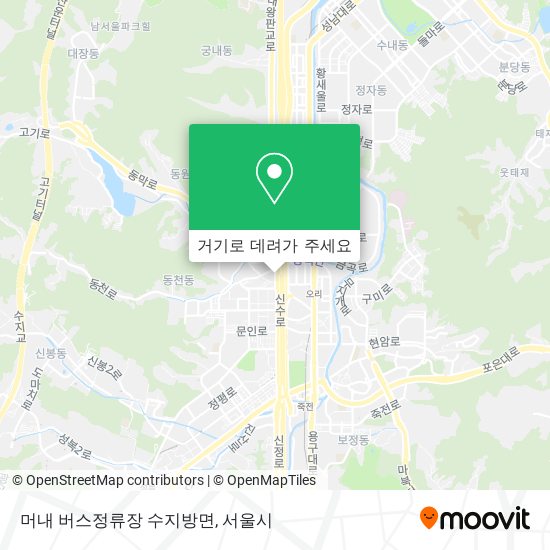 머내 버스정류장 수지방면 지도