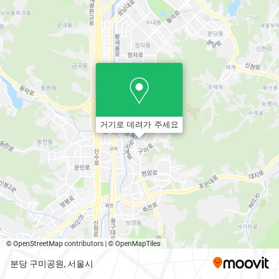 분당 구미공원 지도