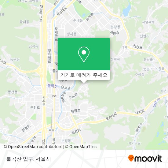 불곡산 입구 지도