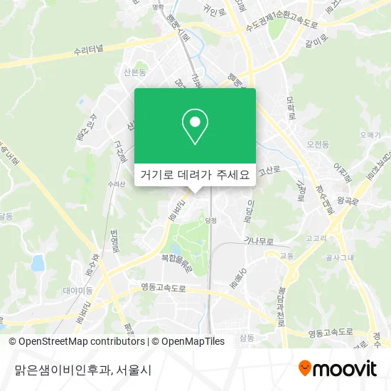 맑은샘이비인후과 지도