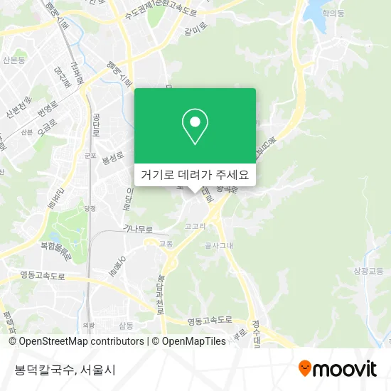 봉덕칼국수 지도