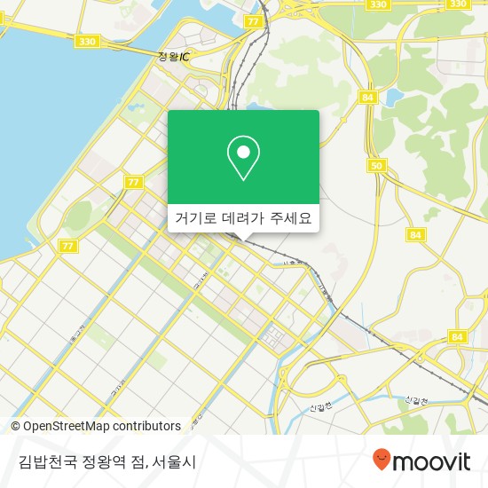 김밥천국 정왕역 점 지도
