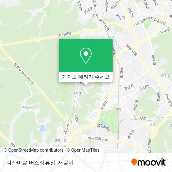 다산마을 버스정류장 지도