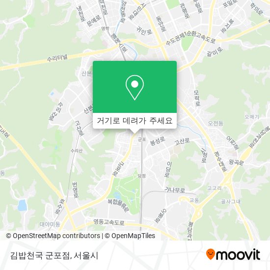 김밥천국 군포점 지도