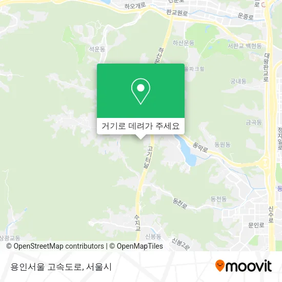 용인서울 고속도로 지도