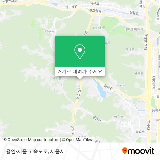 용인-서울 고속도로 지도