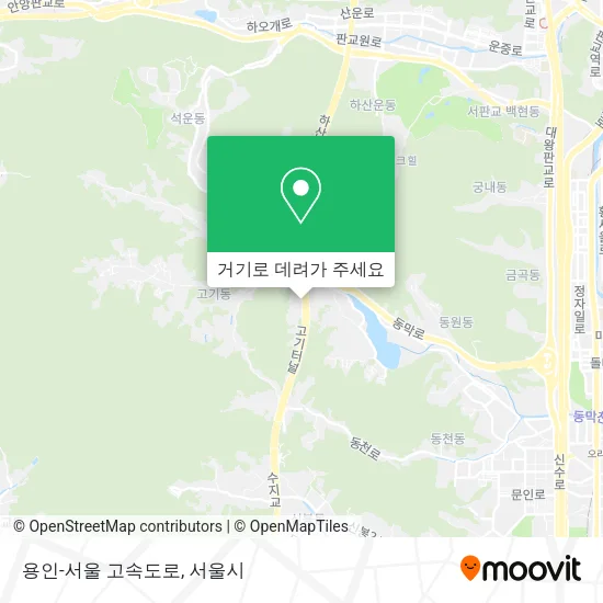 용인-서울 고속도로 지도