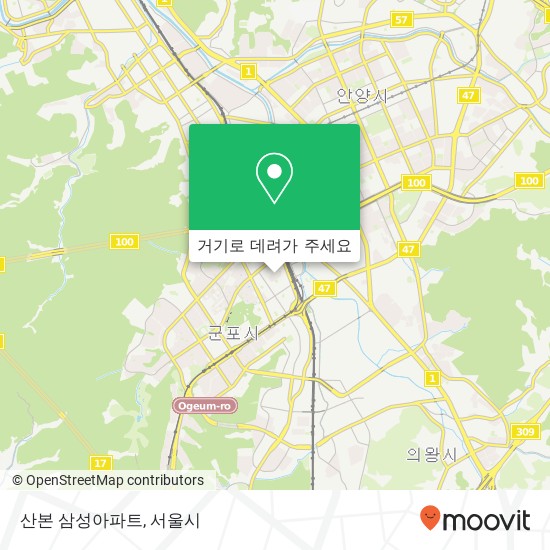 산본 삼성아파트 지도