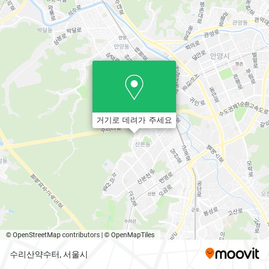 수리산약수터 지도
