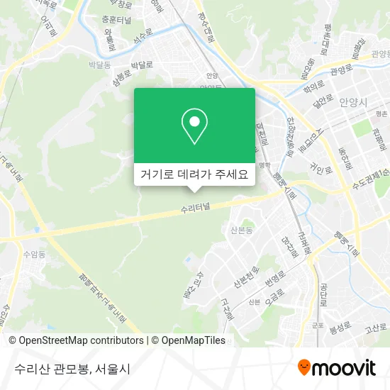 수리산 관모봉 지도
