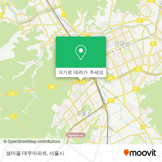 샘마을 대우아파트 지도