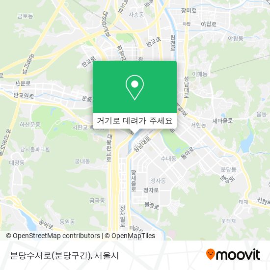 분당수서로(분당구간) 지도