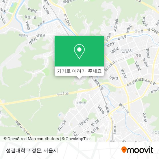 성결대학교 정문 지도