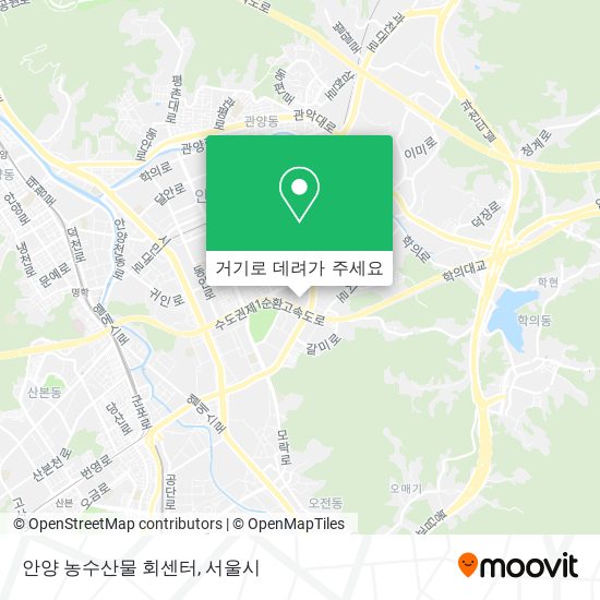 안양 농수산물 회센터 지도