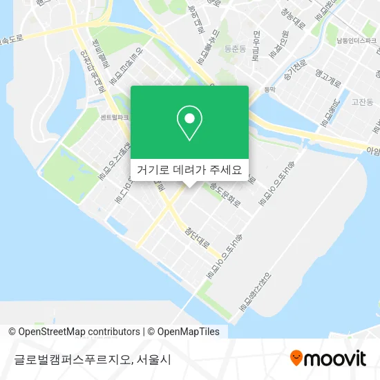 글로벌캠퍼스푸르지오 지도