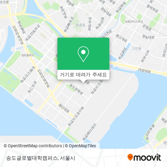 송도글로벌대학캠퍼스 지도
