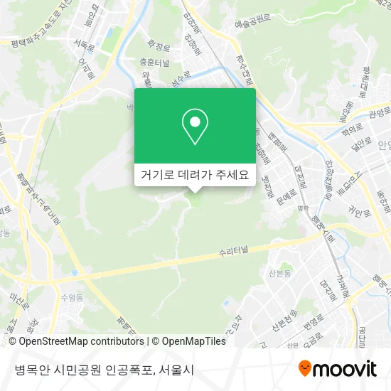 병목안 시민공원 인공폭포 지도