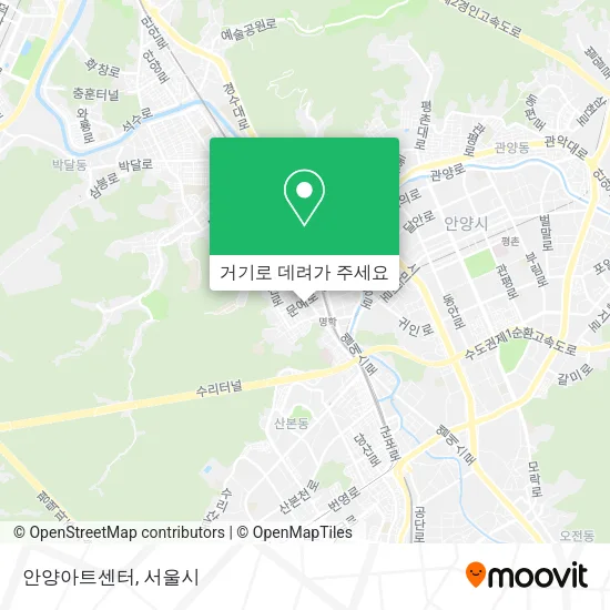 안양아트센터 지도