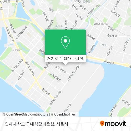 연세대학교 구내식당라온샘 지도