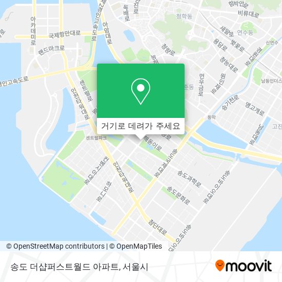 송도 더샵퍼스트월드 아파트 지도