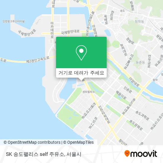 SK 송도팰리스 self 주유소 지도