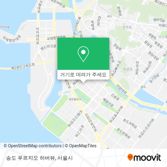 송도 푸르지오 하버뷰 지도