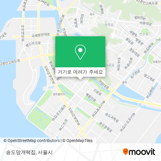송도망개떡집 지도