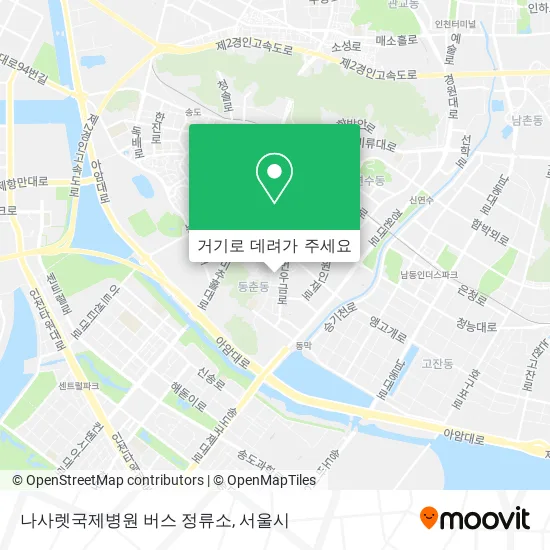 나사렛국제병원 버스 정류소 지도