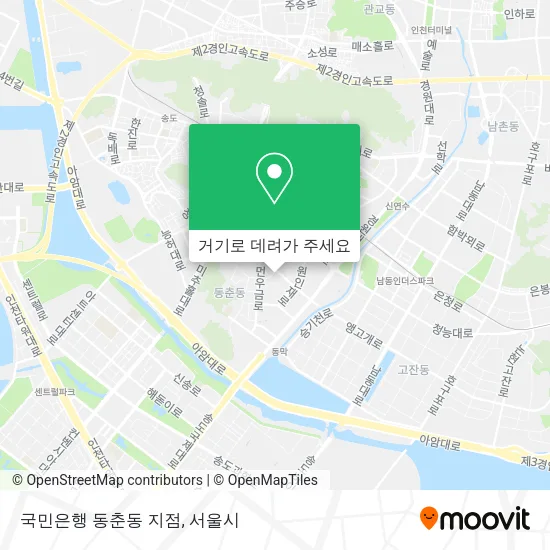 국민은행 동춘동 지점 지도