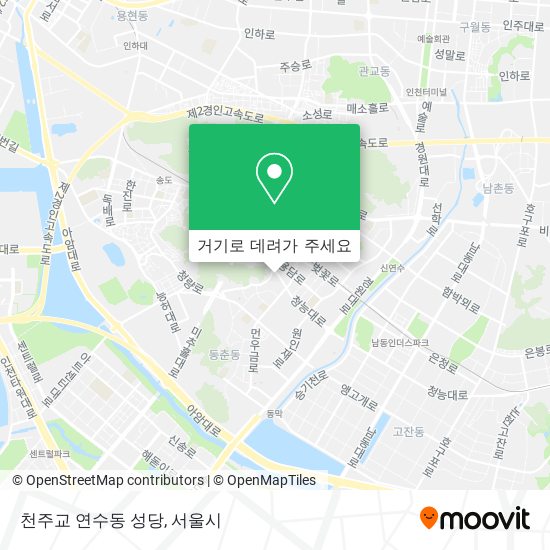 천주교 연수동 성당 지도