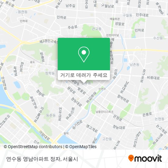 연수동 영남아파트 정자 지도