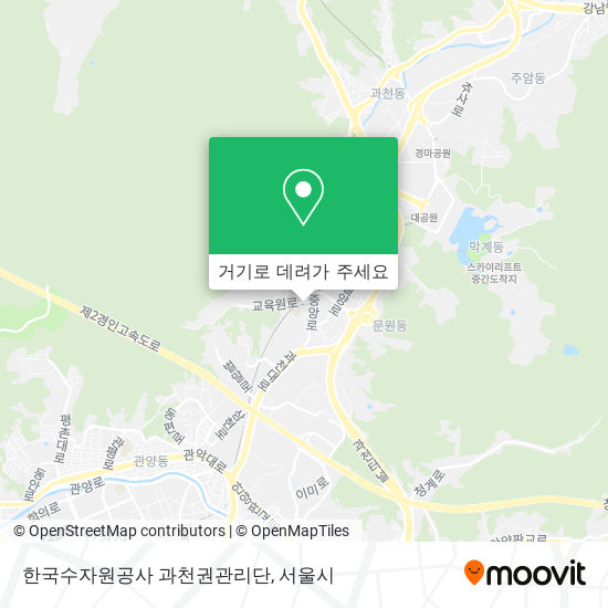 한국수자원공사 과천권관리단 지도