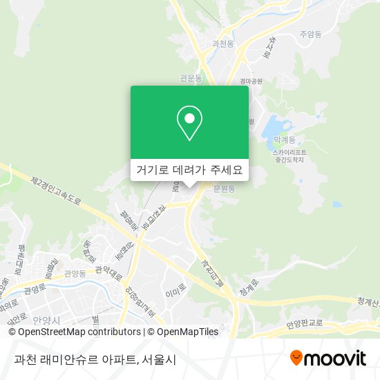 과천 래미안슈르 아파트 지도