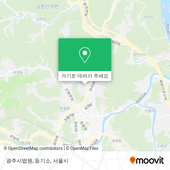 광주시법원, 등기소 지도