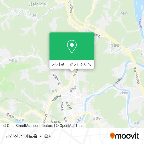남한산성 아트홀 지도