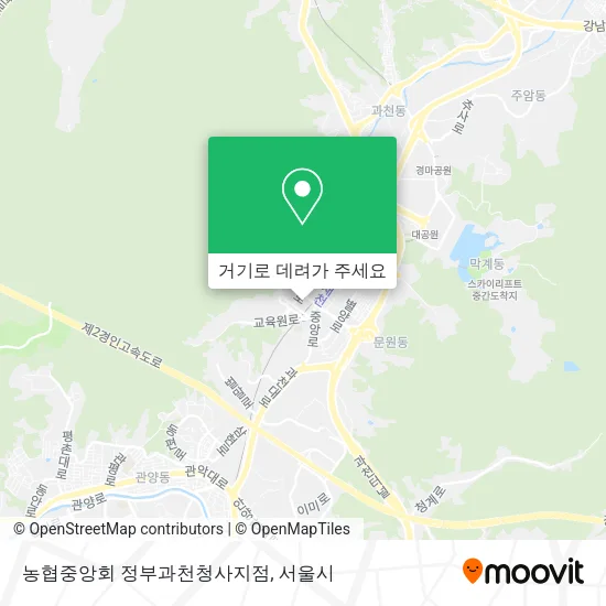 농협중앙회 정부과천청사지점 지도
