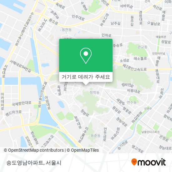 송도영남아파트 지도