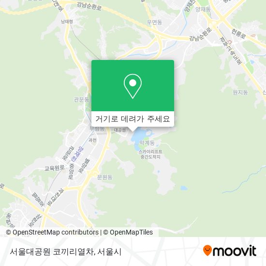 서울대공원 코끼리열차 지도