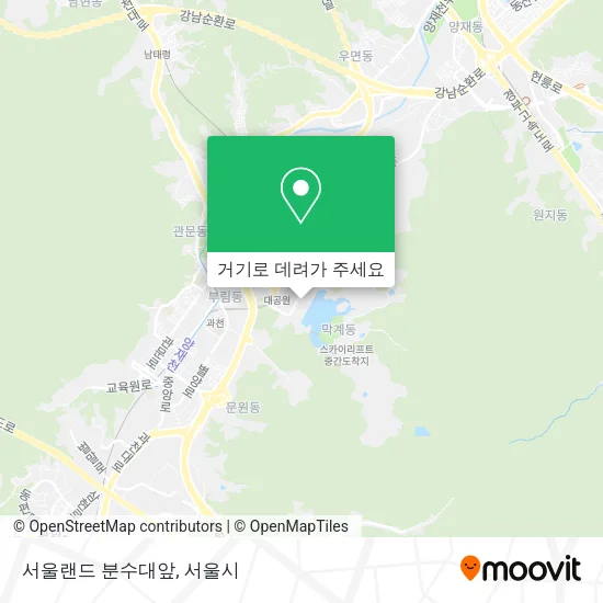 서울랜드 분수대앞 지도