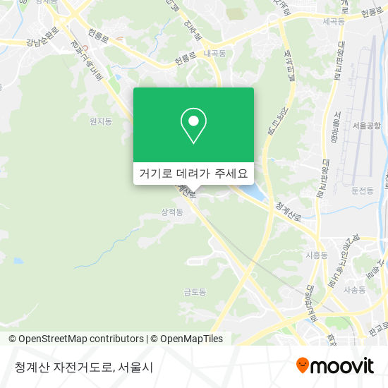 청계산 자전거도로 지도