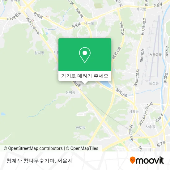 청계산 참나무숯가마 지도