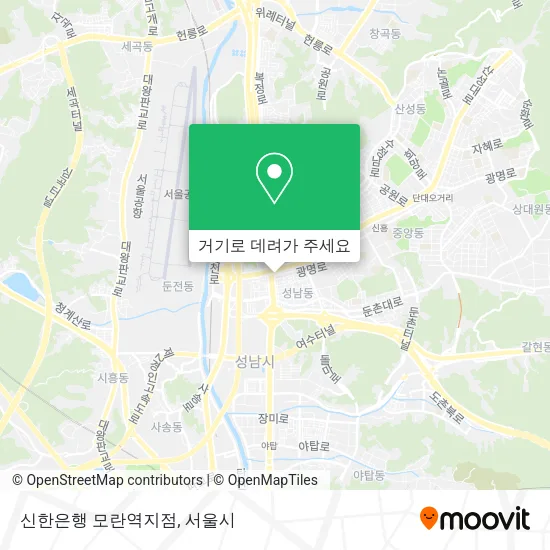 신한은행 모란역지점 지도