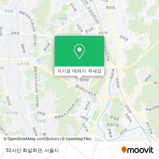 52사단 화살회관 지도