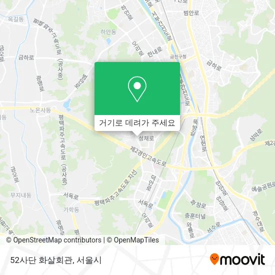 52사단 화살회관 지도