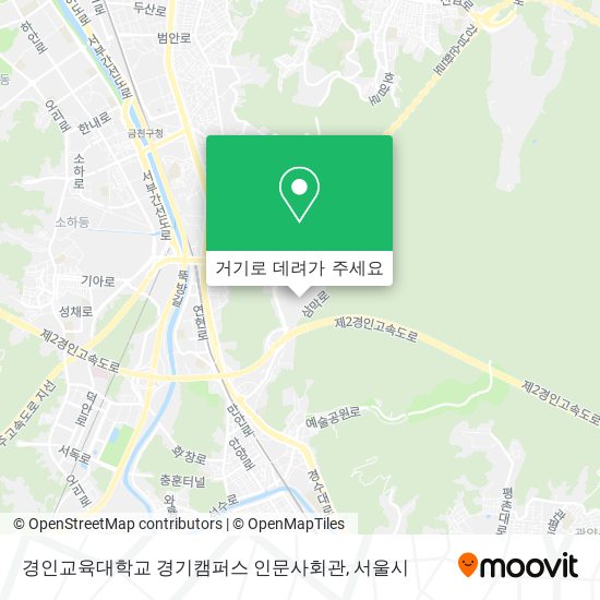 경인교육대학교 경기캠퍼스 인문사회관 지도